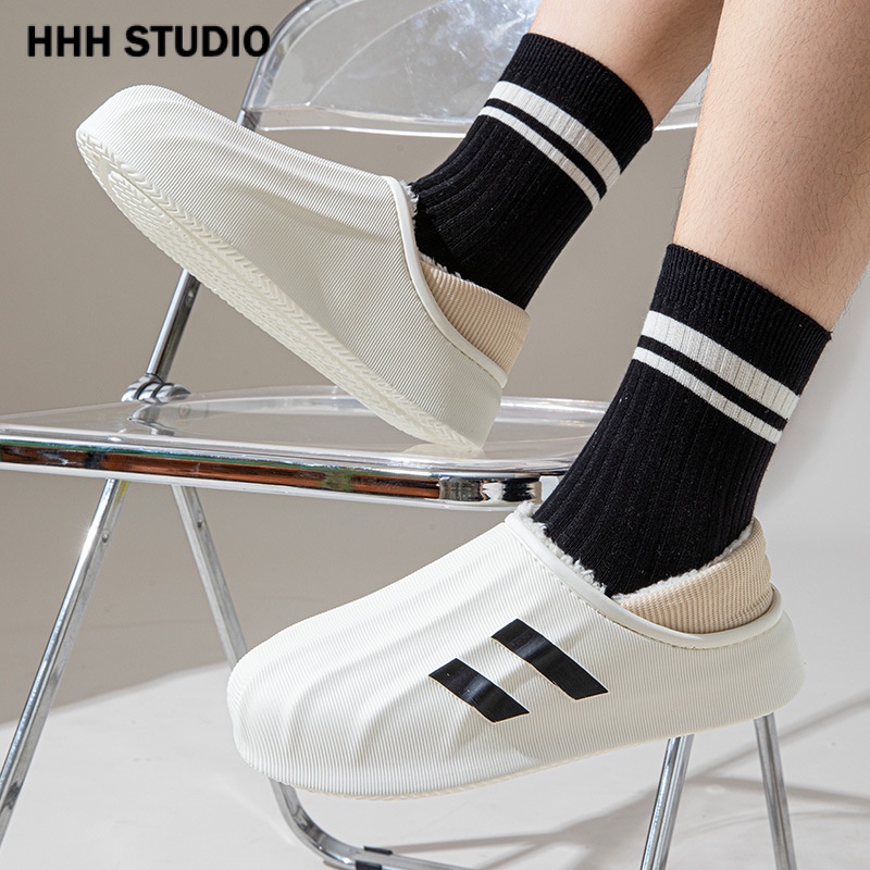 HHH  Dép bông Dép Lông đi trong nhà ĐẾ CAO SU Điều chỉnh được Siêu nhẹ Tự nhiên Linh hoạt FMR23B0RK5 47Z231122