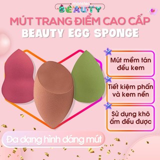 Mút tán kem nền cao cấp beauty egg sponge - chất liệu dẻo dai, đàn hồi - monster beauty