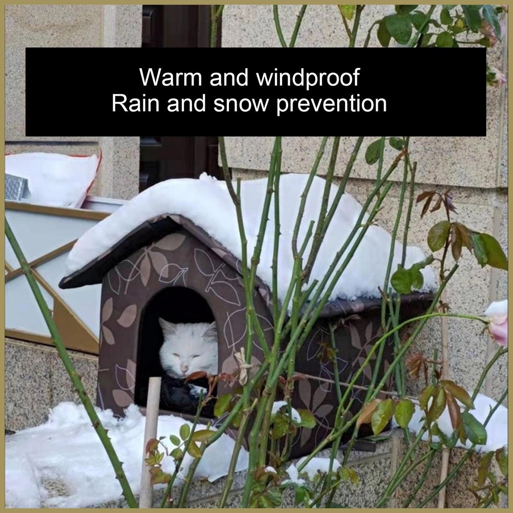 Nhà Cho Mèo Cưng Chống Thấm Nước Cách Nhiệt Phù Hợp Cho Mùa Đông paca3vn