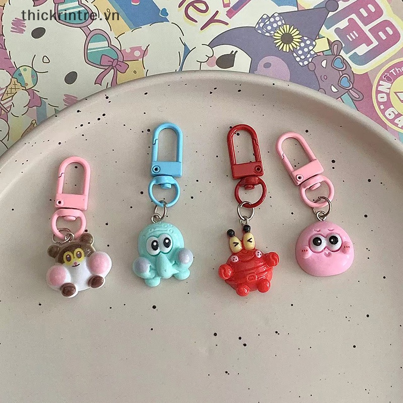 Th kawaii spongebob Móc Chìa Khóa / Ba Lô / Treo Trang Trí Túi Xách / Quà Tặng Trang Sức Hình Chú Mực / Ngôi Sao Mực