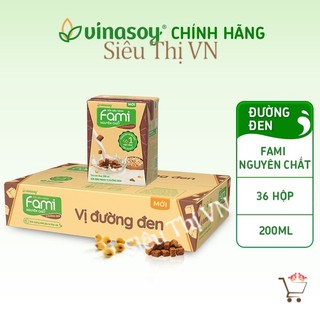 Thùng sữa đậu nành Fami Nguyên Chất vị đường đen New