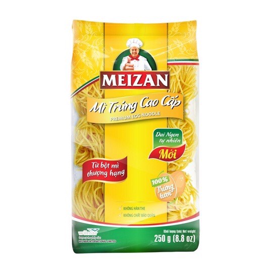 Mì trứng sợi tròn cao cấp Meizan  bách hoá đô