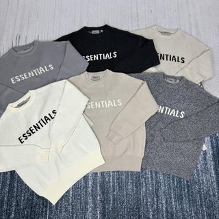 Essentials - fear of god knit pullover crewneck sweater - áo len - áo sweater len essentials - fear of god fog