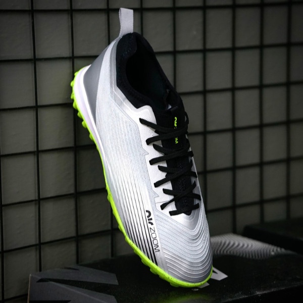 Giày bóng đá Air Zoom Mer Vapor 15 Pro Trắng Xanh, giày đá banh cỏ nhân tạo nam đã khâu đế - 2EVSHOP