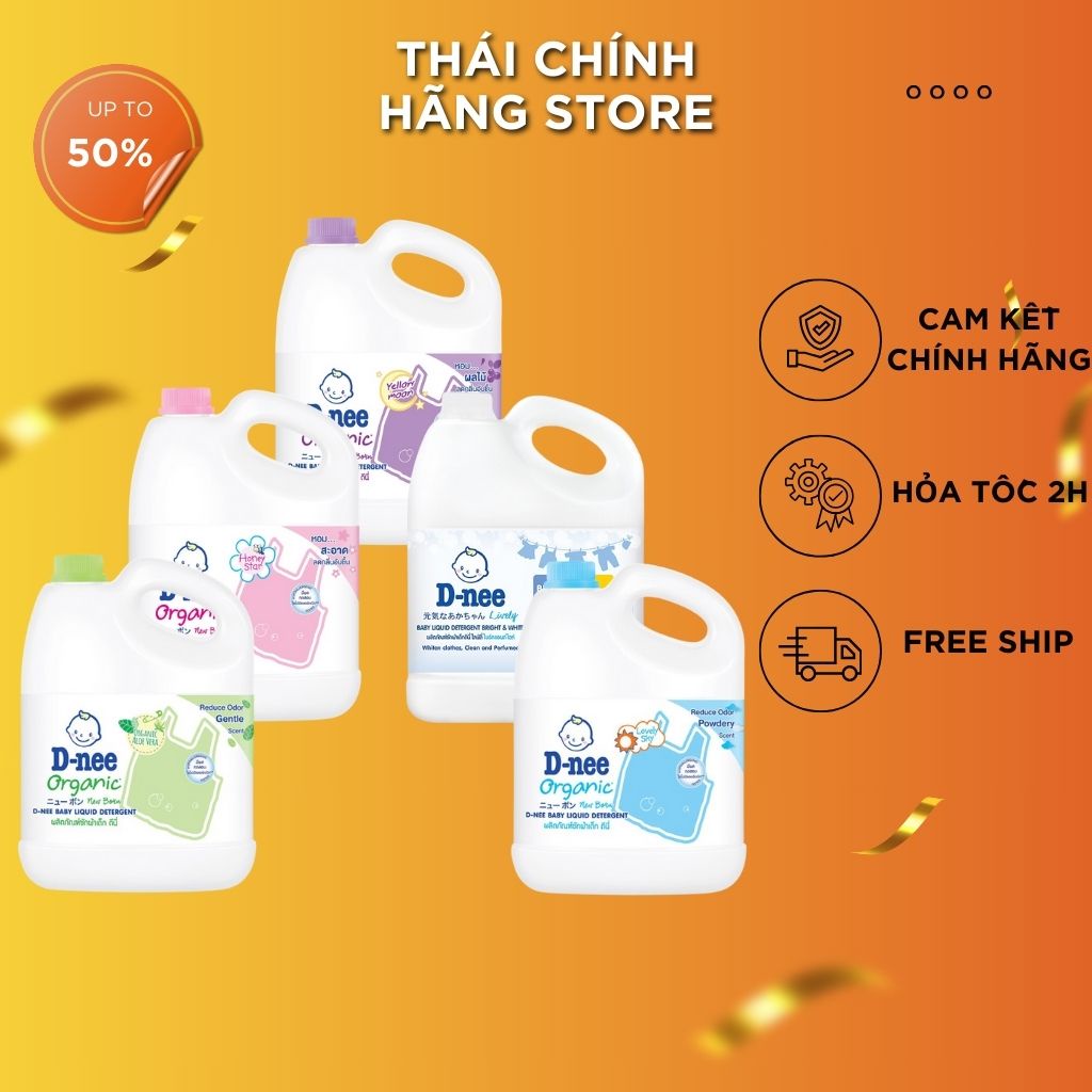 (NHẬP KHẨU) Nước giặt quần áo em bé Dnee 3000ml - Nước Giặt Xả Cho Trẻ Em an toàn, Chính hãng Công ty !.!