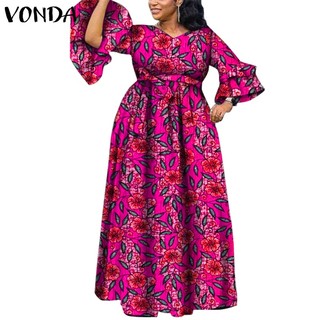 Đầm Cổ Tròn Tay Xếp Nếp In Họa Tiết vintage Nữ Tính