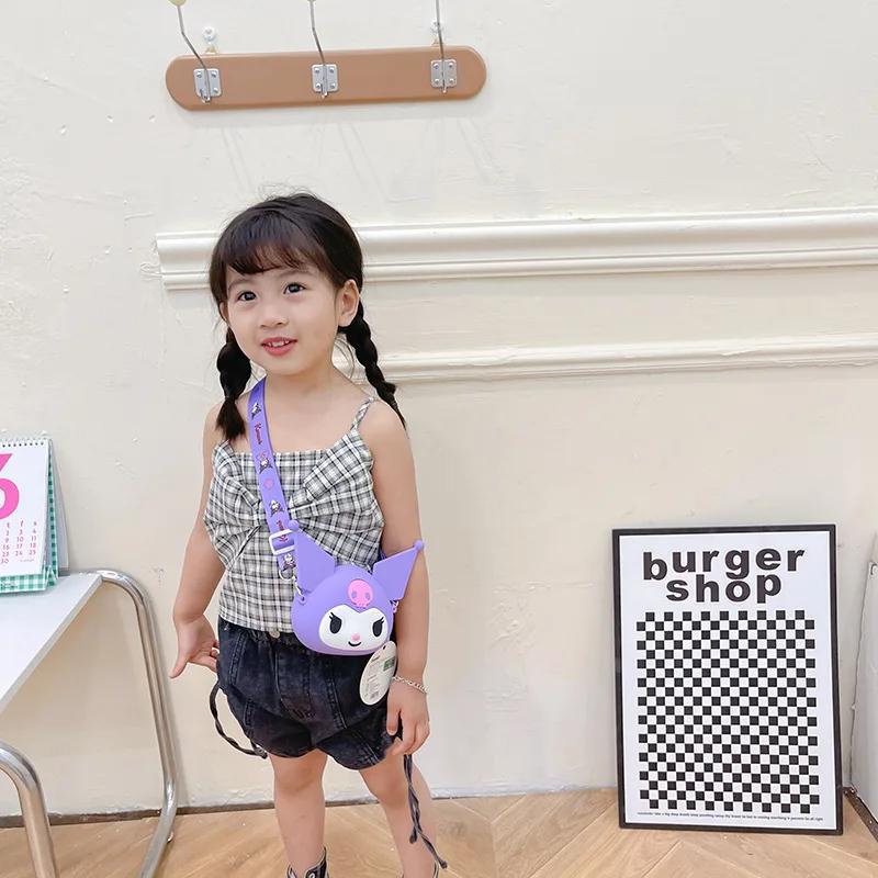 Kawaii sanrio Túi Đeo Vai Bằng Silicon Hình hello kitty my melody kuromi cinnamoroll Dễ Thương Làm Quà Tặng Đồ Chơi Trẻ Em