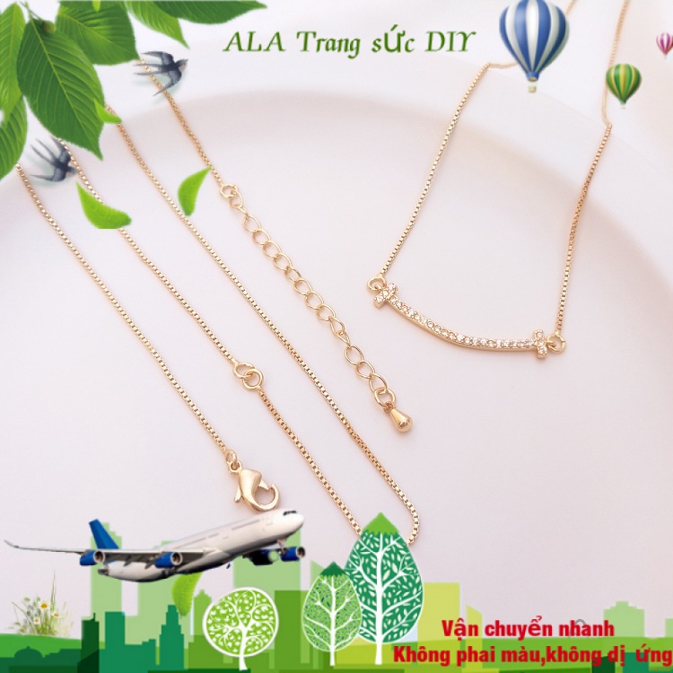 💖Trang sức DIY phụ kiện💖Dây Chuyền Hai Lớp Mạ Vàng 14K Nhiều Màu Sắc Dùng Làm Trang Sức Thủ Công DIY[Chuỗi/Vòng tay/Vòng cổ/Dây chuyền]