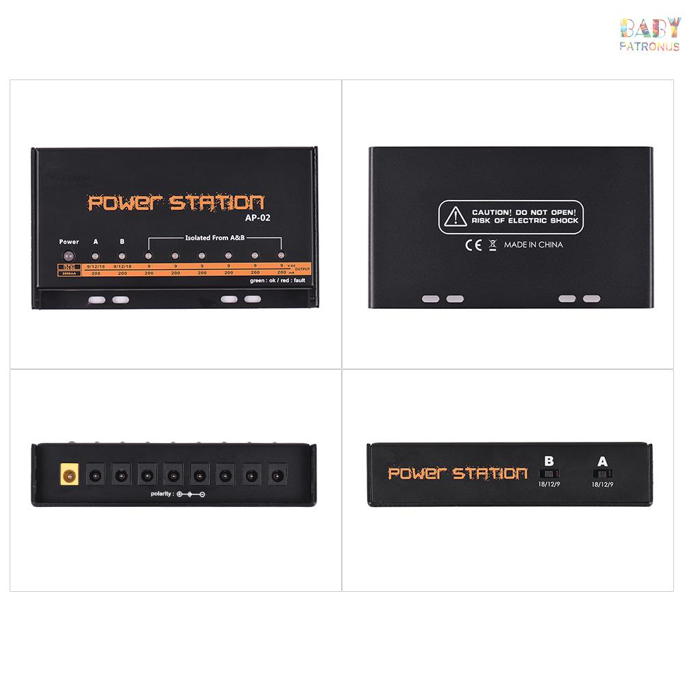 ♬|Bộ Nguồn 8 dc Cho Bàn Đạp Hiệu Ứng 9v / 12v / 18v Phích Cắm uk Cho guitar