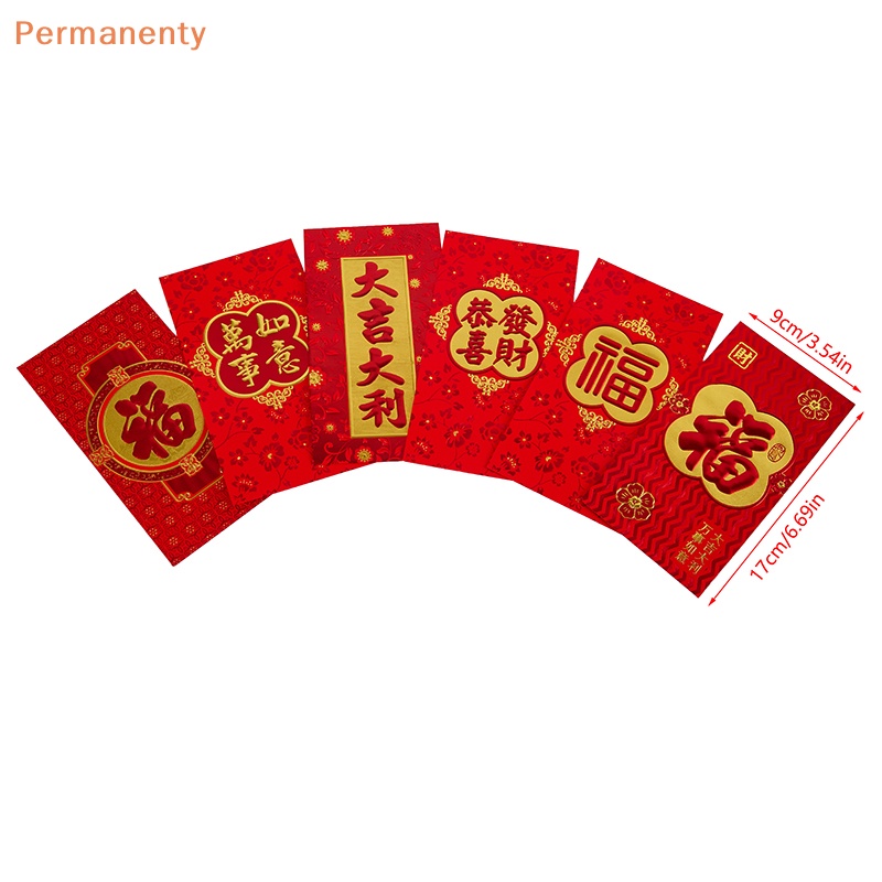 Set 6 Bao Lì Xì Năm Mới 2024 Phong Cách Trung Hoa