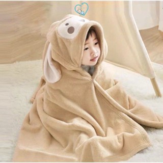 [QUÀ mua 4 bịch BỈM] Khăn choàng tắm cho bé, khăn choàng tắm có mũ,  áo choàng cho bé khi đi ra ngoài 70x140cm