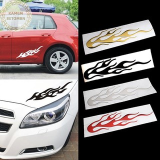 Kamembbn 3D Ngọn Lửa Lửa Phản Quang Miếng Dán Xe Máy Vinyl Decal Dán Trang Trí Xe VN