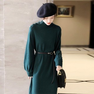 Đầm Dệt Kim Dáng Ôm Dài Qua Gối Thời Trang Thu Đông Cao Cấp Cho Nữ