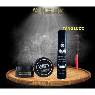 Combo gôm sáp vuốt tóc tạo kiểu nam variety 100ml tặng lược kiểu