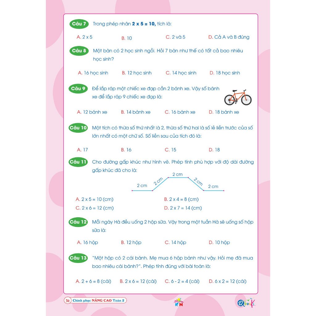 Sách Chinh Phục Nâng Cao Toán Lớp 2 - Kết Nối Tri Thức Với Cuộc Sống - Cả Năm  - Bản Quyền