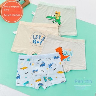 Bộ 4 Quần Lót boxer Mỏng Thoáng Khí Thời Trang Cho Bé Trai