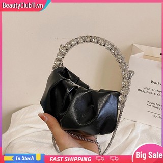 Túi dự tiệc nhẹ xếp ly lấp lánh bền bỉ thời trang cho nữ