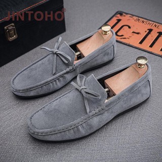 Jintoho Giày Lười Da Lộn Thời Trang Cho Nam