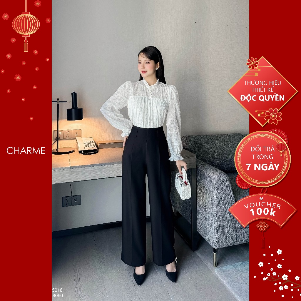 Quần suông ống rộng Charme 308060