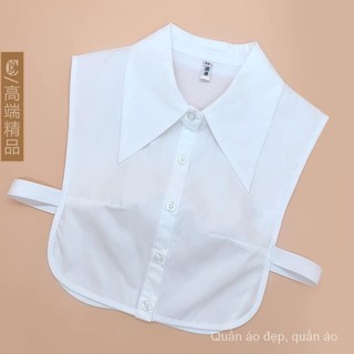 Hàng Mới Về Mới Cổ Áo Sơ Mi Giả Màu Trơn Phong Cách Hàn Quốc Thời Trang Thu Đông Cho Nữ