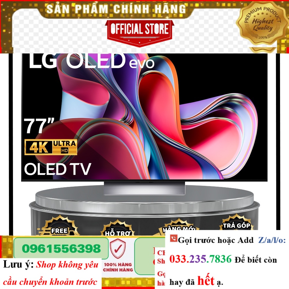[Hãng] [77G3PSA]  Smart Tivi OLED Evo LG 4K 77 inch OLED77G3PSA