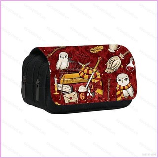 Túi đựng bút hai ngăn sức chứa lớn in họa tiết harry potter cho nam và nữ