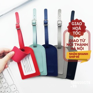 Thẻ name tag hành lý du lịch gắn vali balo da PU chống nước nhiều mẫu thiết kế thời trang, màu sắc pastel xinh xắn TAG06