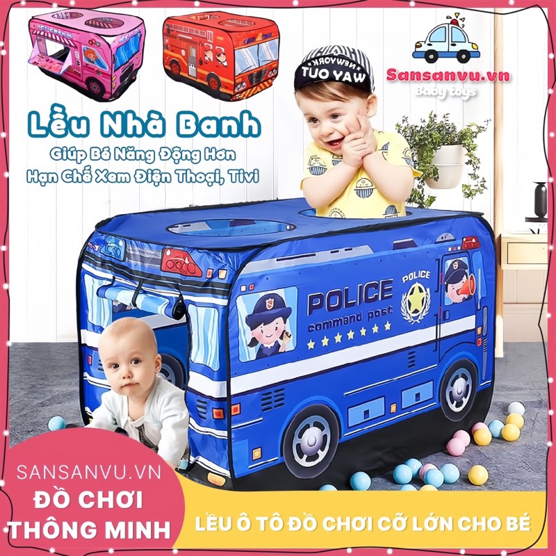 Lều đồ chơi ANBEBE cỡ lớn  LOẠI 1 cho bé lều ô tô nhà banh đa chức năng có