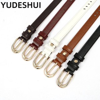 YUDESHUI Thắt Lưng Da Pu Khóa Kim Loại Nhiều Lỗ Phong Cách Cổ Điển Dễ Phối Đồ Cho Nữ