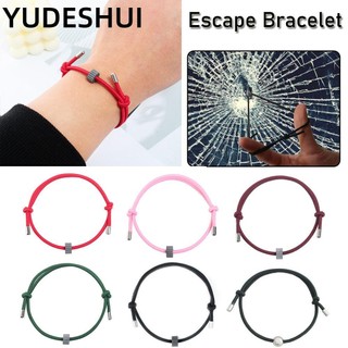 YUDESHUI Practical Car Window Breaker Wristbands Tungsten Carbide Bead Self Rescue Tool Escape Bracelet Glass Breaker Emergency Safety Black Escape Wrist Strap