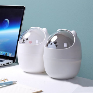  Thùng Rác Mini Để Bàn Mẫu Hoạt Hình Có Nắp Đậy  Hộp Đựng Đồ Cắm Bút Trang Trí Bàn tặng kèm sticker -SU888 