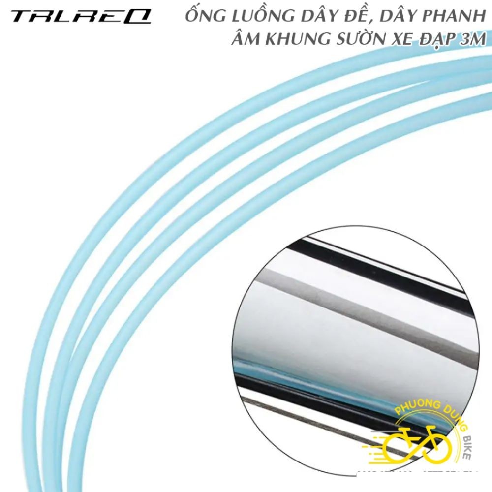 3m Ồng luồng dây phanh dây đề cho âm khung sườn xe đạp TRLREQ (Xanh Dương)