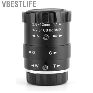 VBESTLIFE Ống kính lấy nét thủ công 2.8-12mm CS Mount Iris Varifocal 1080p HD cho camera quan sát giám sát bảo mật