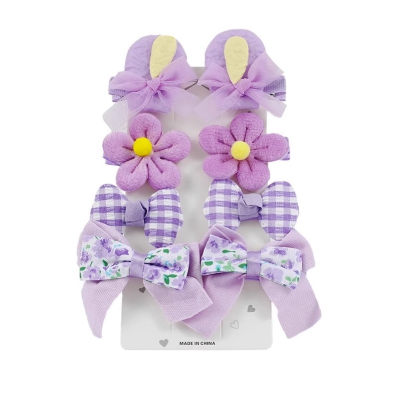 Set 8 Kẹp Tóc Dễ Thương Cho Bé Gái