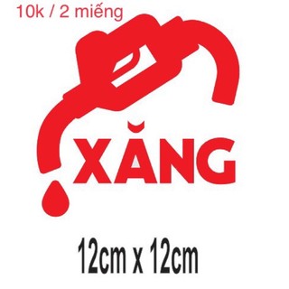 2 Tem phân biệt xăng, dầu, decal dán nắp bình xăng chống nước 100%
