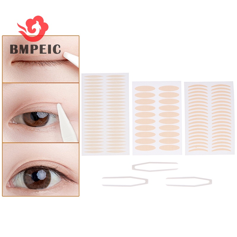 Set 200 miếng dán kích mí BMPEIC tự dính dạng lưới ren vô hình