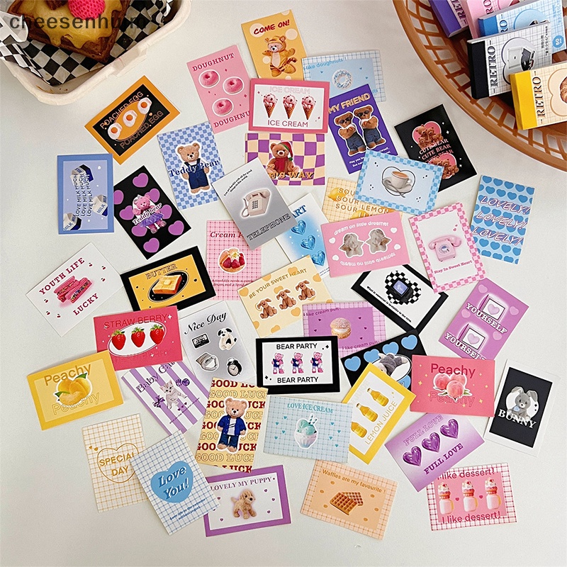 Cs Set 50 Tờ Nhãn Dán Trang Trí Sổ Lập Kế Hoạch Hình Gấu Dễ Thương diy vn