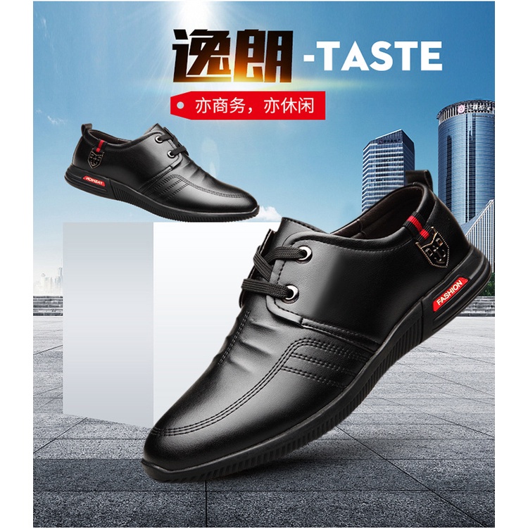 Mềm Giày Da Lót Nhung Đế Dày Cột Dây Kiểu Công Sở Thời Trang Xuân Thu 2023 Cho Nam