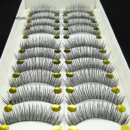 Set 10 Cặp Lông Mi Giả Dài Và Dày Tự Nhiên Màu Đen
