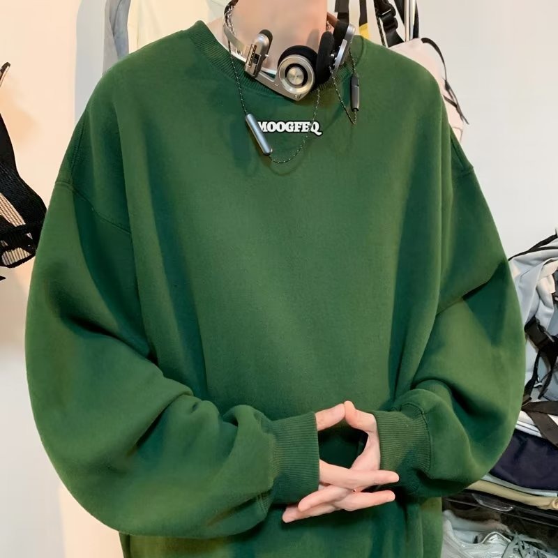 Áo sweater Tay Dài Cổ Tròn In Chữ Phong Cách Thời Trang hong kong Cho Nam Giới Có size m-5xl