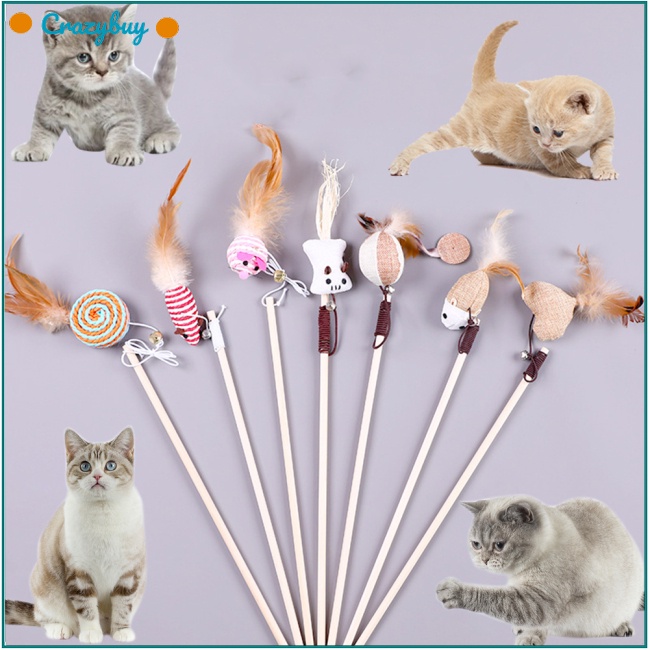 Cr Dây Treo Trang Trí Hình Mèo Hoạt Hình Bằng Gỗ + cotton Co Giãn