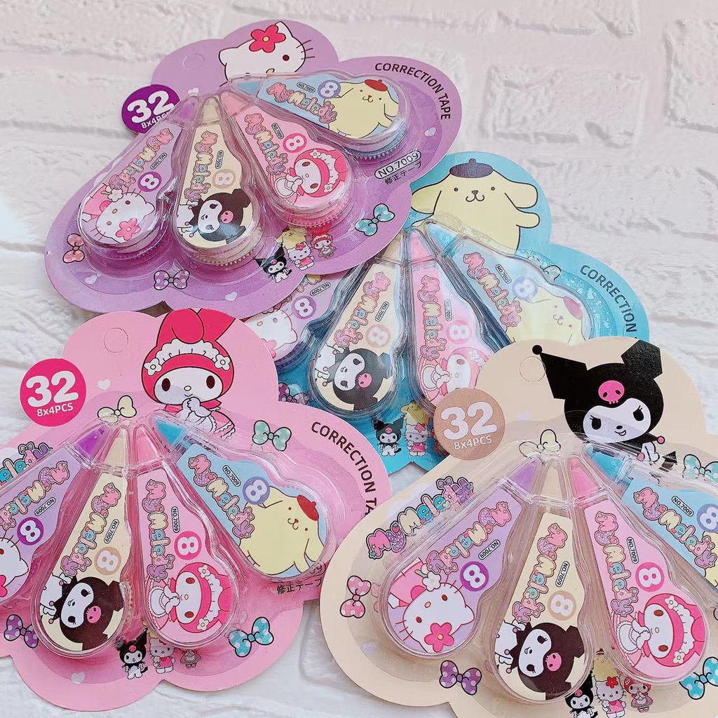 Sanrio Bút Xóa Dạng Băng Keo 4 Trong 1 Hình Cún Đáng Yêu