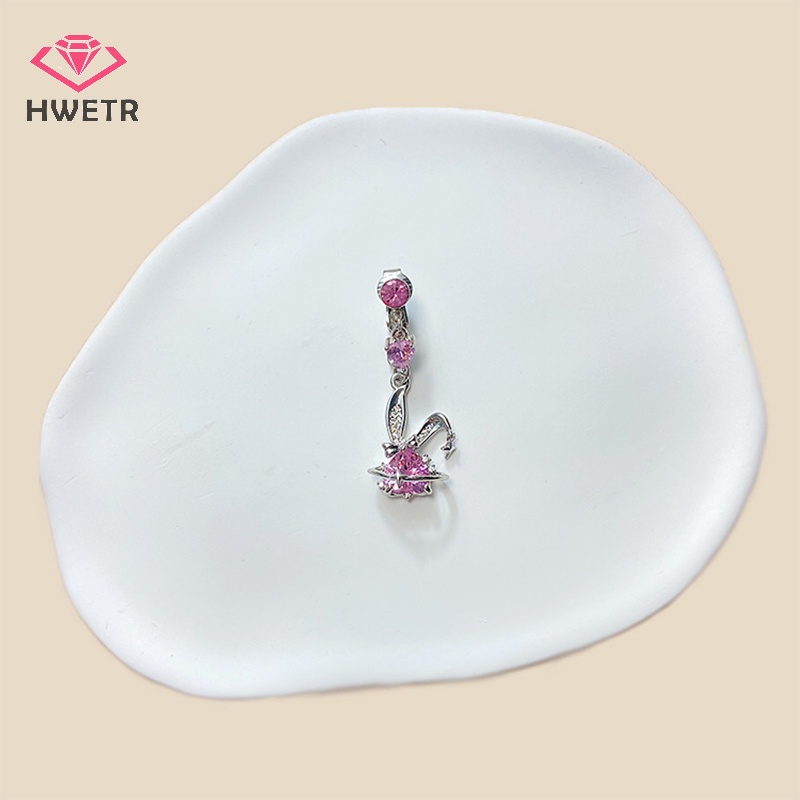 Khuyên Rốn Hình Ngôi Sao Mặt Trăng Đính Đá zircon Giả Kẹp Rốn Không Cần Xỏ Khuyên Mới