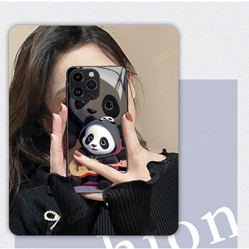 Ốp Lưng Hình Gấu Trúc Phong Cách Trung Hoa Cho iphone 14 pro max apple 13 iphone 12 iphone 11 iphone 15 pro max