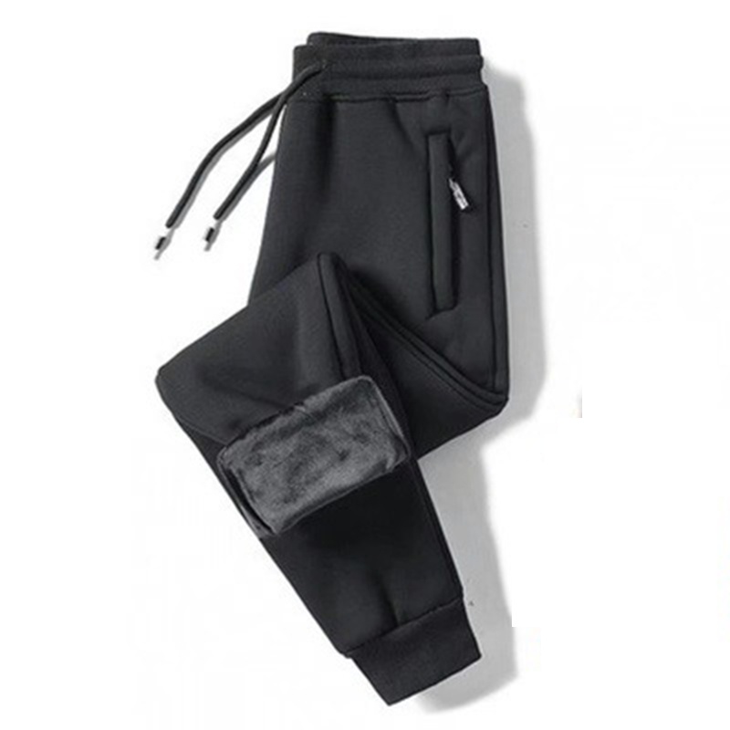 DICHUANGZHE Quần Dài cotton Lót Nhung Dáng Rộng Cỡ Lớn Thời Trang Thu Đông Cho Nam