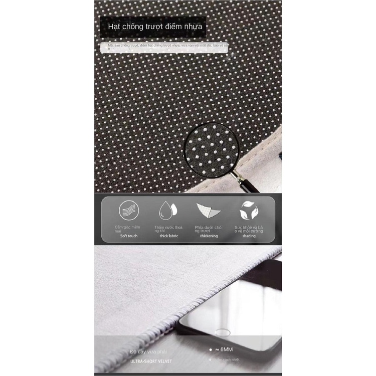 Thảm Lót Sàn Nhà Hình Gấu Và Dâu Tây Bằng pvc Không Cắt Lỗ