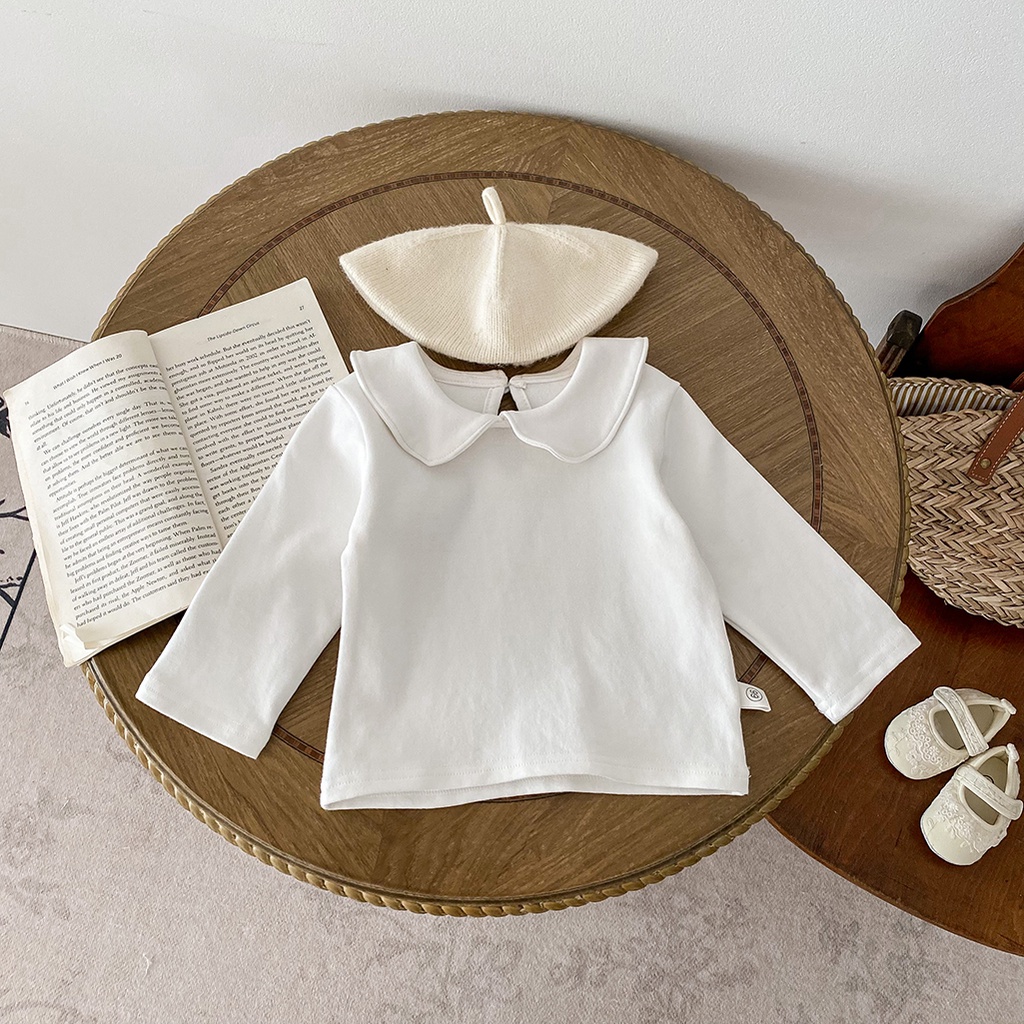 Áo Sơ Mi Tay Dài In Họa Tiết Thỏ Và Hoa Thời Trang Mùa Thu Cho Bé Gái 0-24 Tháng Tuổi