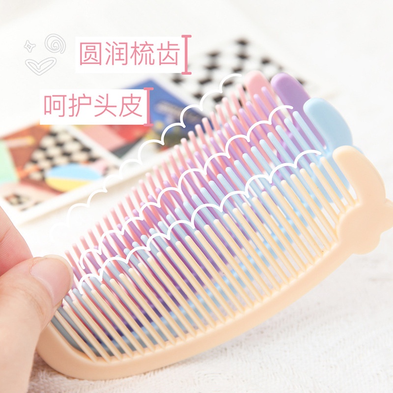 Hoạt Hình Lược Chải Tóc mini Cầm Tay Hình Trái Tim Dễ Thương Cho Học Sinh