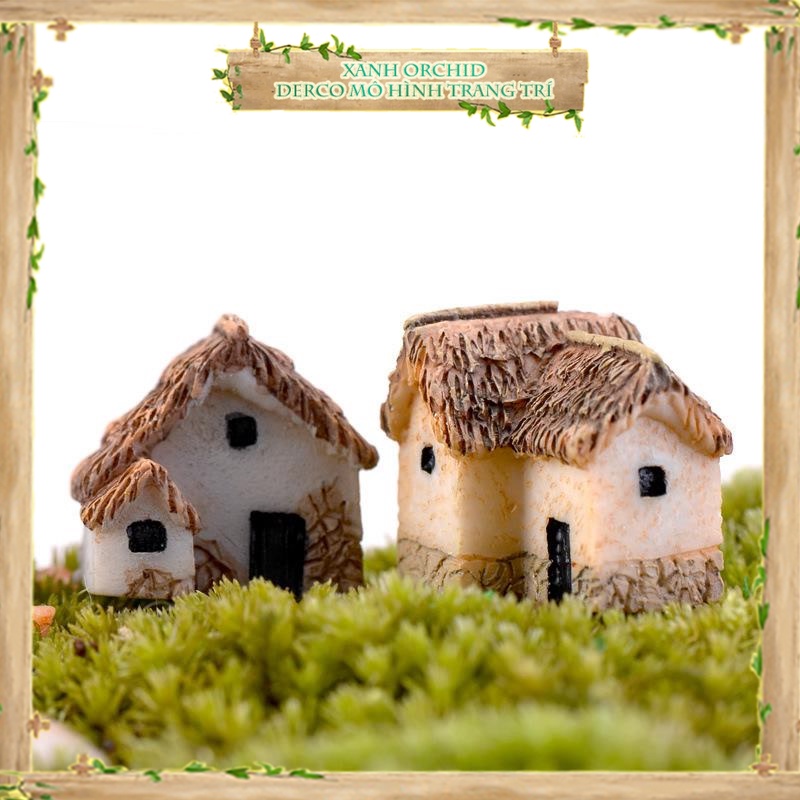 Mô Hình Tiểu Cảnh "Ngôi Nhà Nhỏ Mini" Trang Trí Sen Đá, Sân Vườn/ Chậu Cây, DYI, Terrarium