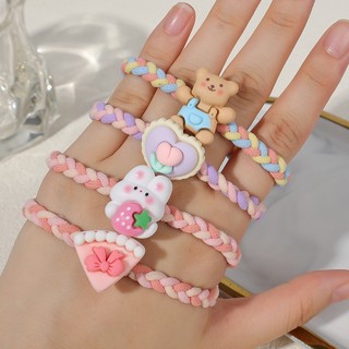 Dây Cột Tóc Đuôi Ngựa Co Giãn Siêu Bền Dễ Thương